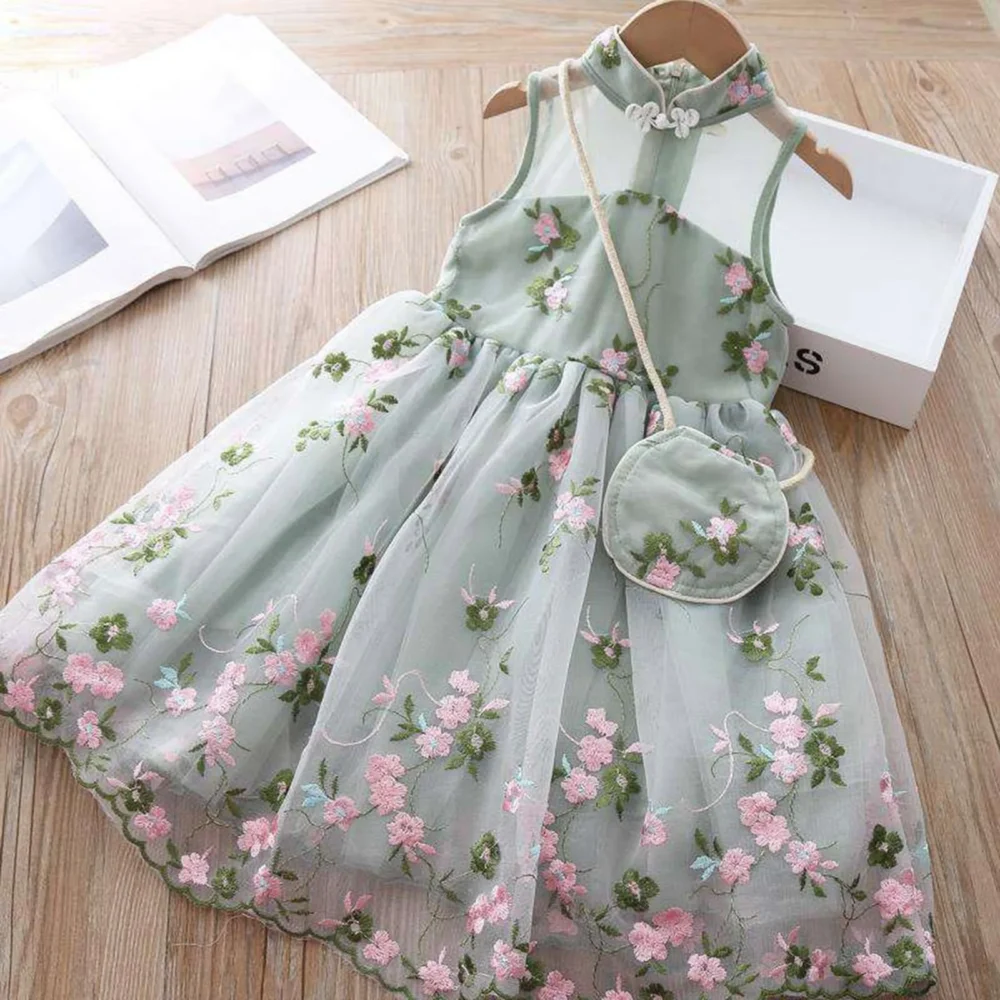 Girls Dress Kids Sleeveless Lace Baby Summer Toddler Party Flower Dresses Embroidery Tulle Girls Dresses with Sleeves for Girls - Image 2