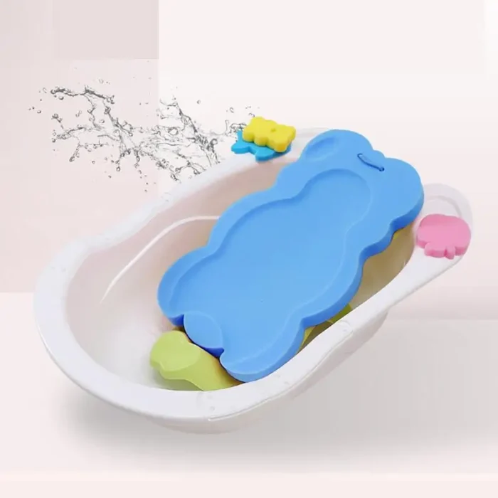 Sponge Baby Bath Mat Non-slip Sponge Mat Anti-skid Bathtub Infant Bath Pad Newborns Seat for Baby Care